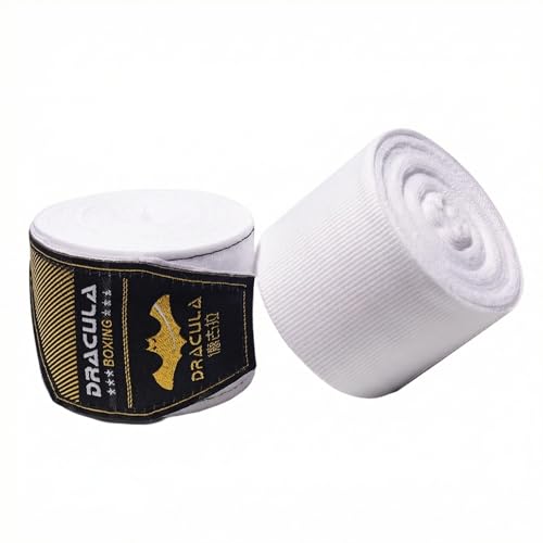 Toichi Hand Wraps for Boxing, Muay Thai, MMA –5M/197 Inches Kickboxing Hand Wraps for Men & Women, Protective Training Wrist Strips for Combat Sports, Martial Arts, Punching Bag Workout - color: White