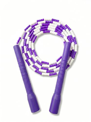 YUEDONG Soft Beaded Jump Rope for Teens & Adults, World Champion Luke Boon Collaboration, Adjustable Freestyle Jump Rope with 20cm Long Handles, Tangle-Free TPU Beads for Rhythm Training, Fitness Workout & Tricks | Luke Boon collaboration, soft TPU beads,