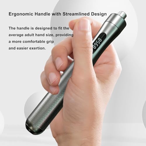 Smart Jump Rope with Counter - LCD Display, Aluminum Handles, Adjustable PVC-Coated Steel Cable (118"), Type-C Charging for Cardio, Boxing & HIIT Workouts