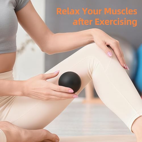 Massage Lacrosse Balls for Myofascial Release, Trigger Point Therapy and Yoga Therapy, Foot Massage Ball to Relieve Plantar Fasciitis Black - color: Black