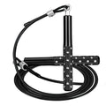 Jump Rope, Wastou Speed Jumping Rope for Training Fitness Exercise, Adjustable Adults Workout Skipping Rope for Men, Women, Kids, Girls - color: Black-B