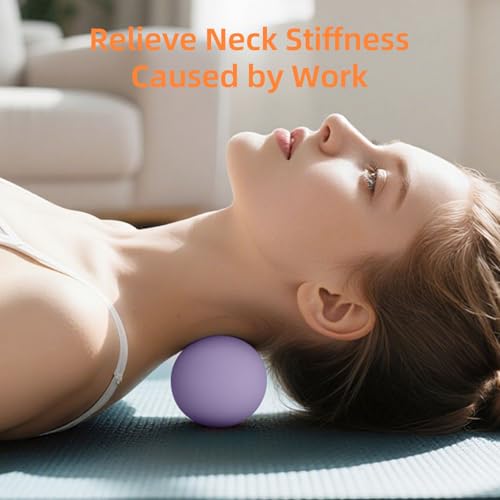 Massage Lacrosse Balls for Myofascial Release, Trigger Point Therapy and Yoga Therapy, Foot Massage Ball to Relieve Plantar Fasciitis Purple - color: Purple