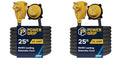 Camco Power Grip 25-Ft 30 Amp RV Extension Cord w/Locking End - Rated for 125V / 3,750W - Features Threaded Locking Ring for Weatherproof Connection & RV Power Cord 90° Head (55501) (Pack of 2) - size: 25-Foot (Pack of 2), style: Locking End
