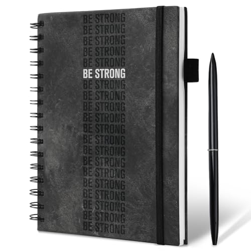 Workout Journal for Men & Women, Workout Planner with Monthly Calendar, ( 8.3" x 6") Grayish-black Texture Hardcover Workout Log Book Track Training, Diet, Progress, Achieve Wellness Goals, Perfect for Fitness Enthusiast - color: Gray
