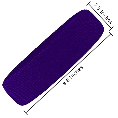 3 Pack Men & Women Sports Sweatbands Headbands - color: White,Blue,Rose red