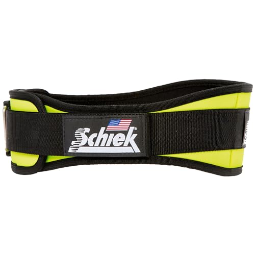 Schiek Sports Model 2004 Nylon 4 3/4" Weight Lifting Belt - Black - color: Yellow, size: X-Small