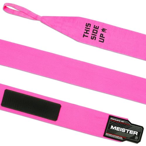 Meister Adult 180" Semi-Elastic Hand Wraps for MMA & Boxing (Pair) - color: Pink
