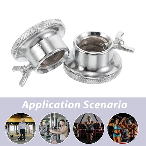 VALICLUD Barbell Collar Clamps 2.8mm Steel Dumbbell Screw Locking Fasteners 2pcs Pack Weight Lifting Collars Gym Clips for Home Fitness Security
