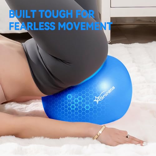 9 Inch Pilates Ball - Small Exercise Ball for Yoga, Barre & Physical Therapy - Anti-Burst Non-Slip Mini Core Ball for Stability, Back Pain Relief & Posture Correction - color: 1Purple