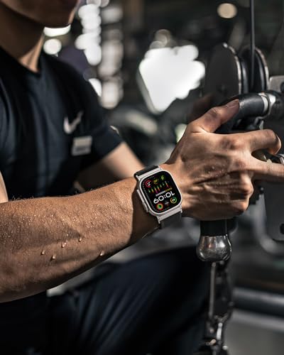 Trail Loop Nylon Sport Band Compatible with Apple Watch Ultra 3 2 Band for Men 49mm 46mm 45mm 44mm 42mm, Rugged Breathable Sport Adjustable Strap for iwatch bands Series 11/10/9/8/7/6/5/4, SE 3 2 1 - color: Black1(Silver)