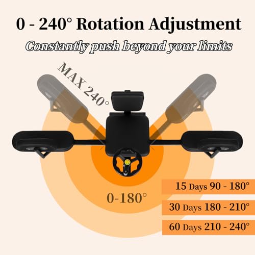550 LBS Stainless Steel Stretch Machine, 240° Rotation Split Machine, Adjustable Leg Stretcher Machine with Silent Wheels, Leg Stretcher for Home/Gym/Yoga/Dancers, Split Machine for Flexibility - color: Black (New Version)