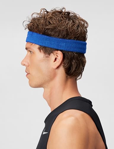 Nike Unisex Adult Swoosh Classic Headband - color: Game royal/white