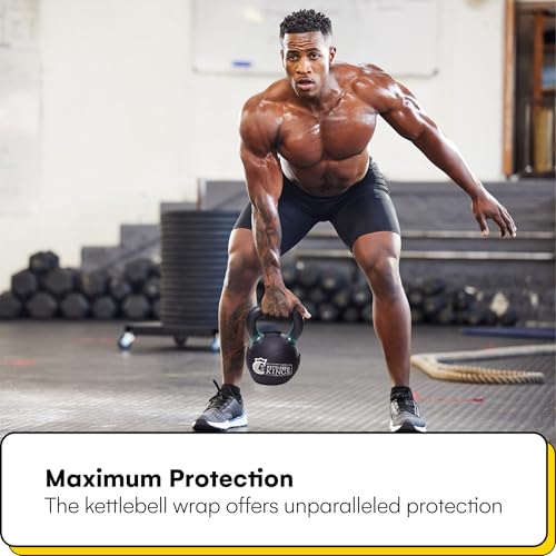 SPECIFIC TO KETTLEBELL KINGS PRODUCTS - Powder Coat Kettlebell Wrap - KG - Floor Protector Kettlebell Cover With 3mm Neoprene Sleeve for Gym or Home Fitness Kettlebell Protection (44KG)
