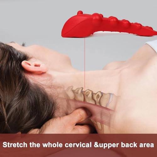 Trapezius Trigger Point Massager, Suboccipital Release Tool Trigger Point Massager for Muscle Pain Relief Neck Back Shoulders - color: Red