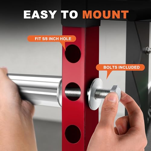 EVERYMATE Weight Plate Holder Power Rack Attachment 2 Inch Olympic Plate Storage Power Squat Rack Holder Weight Plates for 2x2 3x3 2x3 Power Cage Accessories Weight Plate Rack - color: C-5/8" hole(2pack)-Stainless Steel