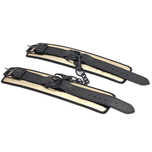 3 in 1 Heavy Duty Stainless Steel Expandable Black Spreader Bar with 4pcs PU Gold Adjustable Straps,Workout Bar for Home Gym Training Bar,Portable Detachable Pilates Kit