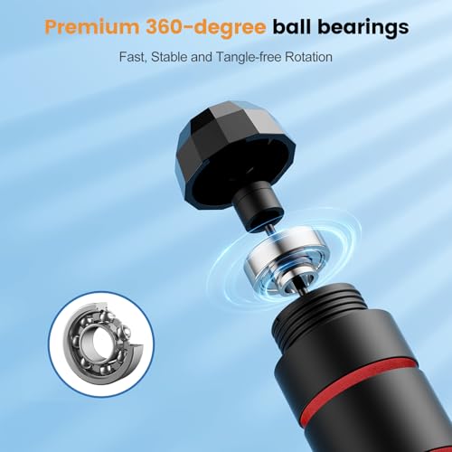 Jump Rope,Tangle-Free Rapid Speed Jump Rope with Ball Bearings for Men,Women and Kids,Adjustable Steel Skipping Rope with Ergonomic Foam Handles,A Ideal Equipment and Accessories for Workout,Fitness,Exercise,Home Gym,Slim Body - color: Red