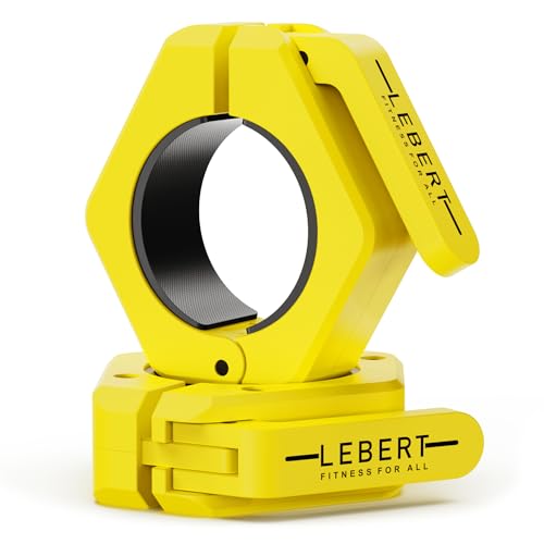 Lebert Magnetic Barbell Collars Yellow – 2" Olympic Clips - color: Yellow