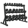 Rubber Hex Dumbbells with Rack 350/450/550 LBS - Free Weights Dumbbell Set Home Gym Equipment Exercise & Fitness Dumbbells for Strength Training - style: 550LB