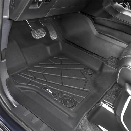 KARPAL Floor Mats for 2015-2026 Ford F-150 & 2022-2026 F150 Lightning SuperCrew, Custom Fit TPE All Weather Ford F150 Accessories 1st & 2nd Row Floor Liner - style: 2015-2026 | For Ford F-150 Crewcab | 1st & 2nd Row