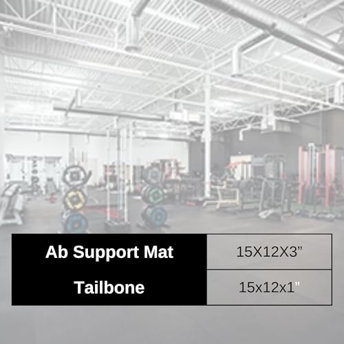 REP Fitness Ab Mat | Sit Ups | Exercise Equipment for Core Training | Thick Foam Pad for Home Gym Workouts | Lumbar Support Cushion for Back Pain Relief | Compact Fitness Mat for Abs Floor Routines - color: Red