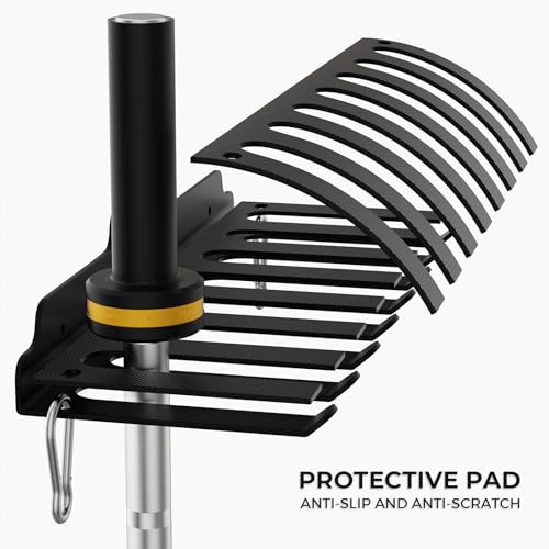 JNIHEEP Olympic Barbell Hanger,Garage Gym Bar Wall Rack,Vertical Barbell Mount Rack,Black Powder Coated,Space Saving Commercial or Home Gym Accessory,Holds Under 33mm Bar Size - color: ‎Black 8 Hooks