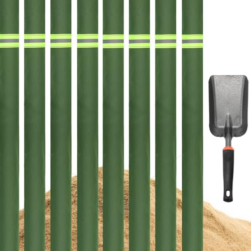 Sand Bags for Flooding,8Pcs Flood Prevention Sandbags,Thickened Long Canvas with Elastic Band, Reusable Flood Barriers for Indoor and Outdoor Garage 6'X 7" - size: 6'X 7" 8 Pack