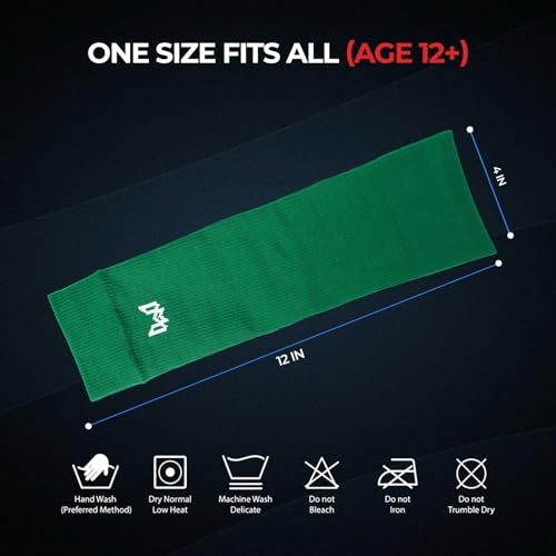 MediCaptain Pre Cut Soccer Sock Sleeves, Companion for Soccer Grip Socks, Securely Holds Shin Guards, Compression Leg Warmer - color: Green