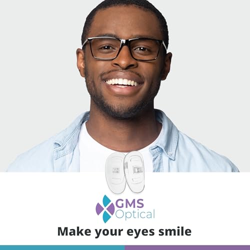 GMS Optical Screw-in Silicone Nose Pads for Glasses | 17mm Large, 7.6mm Width | Non Slip Nose Grips for Sunglasses and Eyewear, Anti Slip Eyeglass Accessories w/Screws & Screwdriver (5 Pairs) - size: (L)17mm - 5 Pairs
