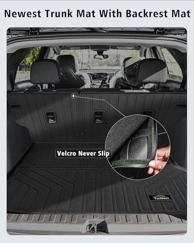 Floor Mats Custom Fit for Chevy Equinox 2025 2026 Fuel (Non EV) Trunk Mat with Backrest Mat All Weather TPE Cargo Liner Full Set for Chevrolet Equinox Accessories, Black - size: For Chevy Equinox 2025-2026 Floor Mats Full Set