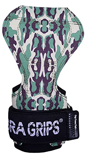 Cobra Grips Weight Lifting Gloves with Adjustable Neoprene Padded Wrist Wraps - Heavy Duty Alternative to Power Lifting Hooks for Deadlifts - color: FIT DitGreen, size: 4.25 - 7.0"