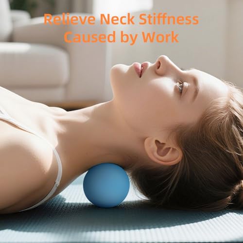 Massage Lacrosse Balls for Myofascial Release, Trigger Point Therapy and Yoga Therapy, Foot Massage Ball to Relieve Plantar Fasciitis Blue - color: Blue