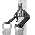 J Bryant Kettlebell Rack Storage Attachment, Heavy Duty Steel Kettlebell Holder for Power Cage & Squat Rack - color: Black Double Kettlebell Holder