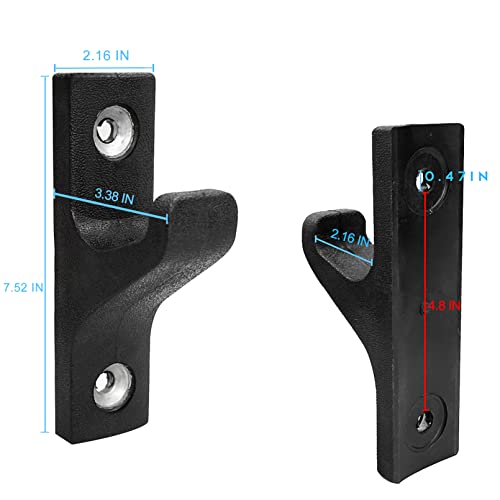 Luwint Wall Mounted Horizontal Barbell Holder, 1 Bar/2 Bars Storage Rack - style: B.1 Bar Holder 2 Pairs
