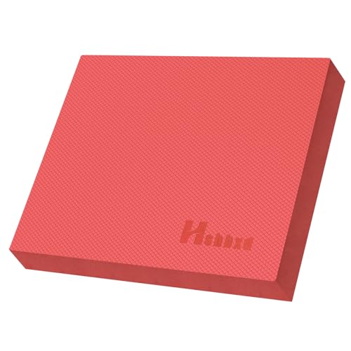 Professional Balance Pad for Physical Therapy and Stability Training | Nonslip foam balance cushion for exercise, yoga, fitness, stretching, and physical therapy routines - color: Red, size: 15.7*13.0*2in