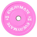 EVERYMATE Change Weight Plates 1.25LB 2.5LB 5LB Set Fractional Olympic Bumper Plates for Cross Training Steel Insert Strength Training - color: 35LBx1, size: Pink