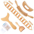 Xokocli 5-in-1 Wood Therapy Massage Tools Lymphatic Drainage Massager for Muscle Pain Relief | Maderoterapia Kit Body Sculpting Tools for Anti-Cellulite, Body Shaping - color: 5pcs