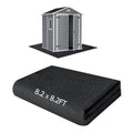 Outdoor Storage Shed Floor Mat, 8.2*8.2FT Waterproof Washable Garden Flooring Pad with Non Slip Backing, Soft Furniture Patio Covering Carport dust Oil Mat-Tool Shed, Storage Shed Not Included - size: 8.2 x 8.2 FT