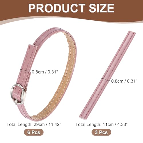 uxcell Replacement Ankle Strap for Heels Detachable Shoe Straps PU Leather Shoe Band - color: Piano Purple