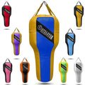 Outslayer Angle Uppercut Heavy Punching Bag for Boxing & MMA - Customizable Colors, Optional D-Ring, Unfilled/Soft Filled Choices - Made in USA - color: Blue/Yellow, style: Filled Without Bottom D-Ring