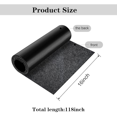 Pools Floor Pathways Mats, Absorb Water Pools Ground Walkways Pads, Slip-Proof Backing Pool Spa Floor Pathways Mats for Above Ground Pools, Spas, Hot Tubs.(10 Ft x 16 Inch), Black