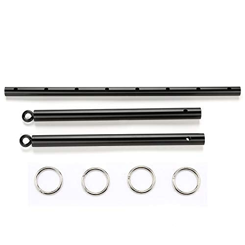 EXREIZST Black Expandable Spreader Bar Glutes and Leg Fitness Gear, Home Indoor Gyms, Pilates Kit, Home Yoga Gym Kit
