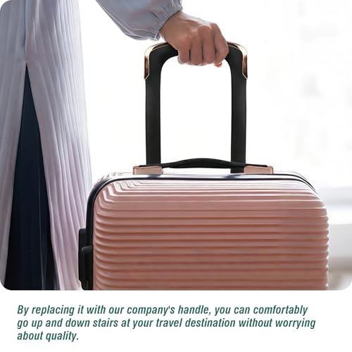 Luggage Replacement Handle, Suitcase Spare Grip, Travel Bag Repair Part | Ergonomic grip design, sturdy construction, comfortable hand feel, suitable for luggage repair and travel bag replacement - style: RB-004 Rose Gold