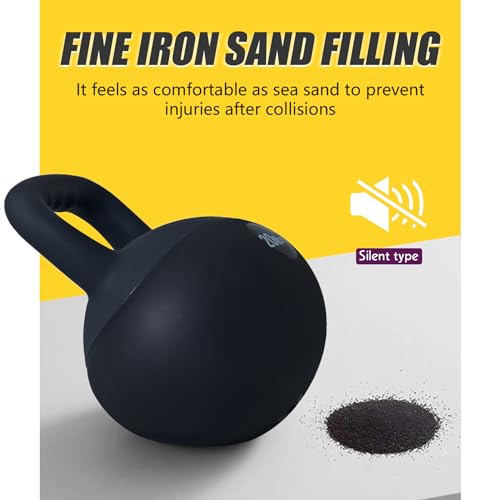 sogesfurniture Soft Kettlebells,Safe Strength Training Kettlebells,Iron Sand Filled Weights Strength Training Kettlebells,Fitness Soft Kettlebells for Women Men Children - color: 20LBS-Black&Grey