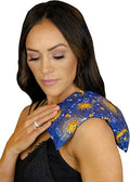 Nature's Approach Basic Herb Pack Heating Pad, Indigo | 12-herb aromatherapy rice & flaxseed fill for hot or cold therapy on neck, back, shoulders & more - style: Celestial Indigo