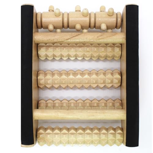 Foot Massager Roller (One Foot). Plantar Fasciitis & Pain Relief. Shiatsu & Acupressure Reflexology Tool, Myofascial Release, Trigger Point Acupuncture. (5.55x4.57x1.77 inch) - size: 5.55x4.57x1.77 Inch