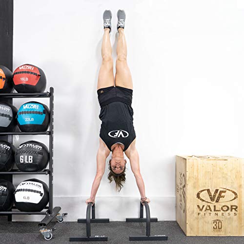 Valor Fitness Parallette Bars for Calisthenics, Push Ups, Dips, L-Sits and Handstand Training, Heavy Duty Bodyweight Strength Equipment, Pair Home Gym Workout