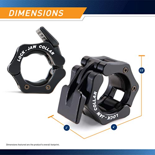 Steelbody Olympic Barbell Lock Jaw Collars - style: Resin - Black