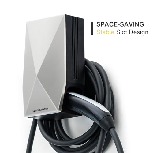 SEVEN SPARTA Charging Cable Holder with Chassis Bracket Compatible with Tesla Cybertruck Model 3 Model Y Model X Model S Charger Cable Organizer Accessories for Wall Connector (Aluminum Silver) - color: Aluminum Silver