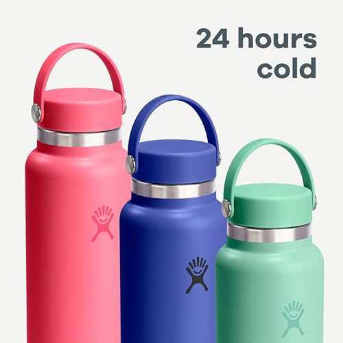 Hydro Flask Water Bottle - Insulated Stainless Steel - Wide Mouth Flex Lid, Non Spill, Leakproof and Refillable in 20 Oz Tonal White - color: TONAL WHITE, style: 20 Oz
